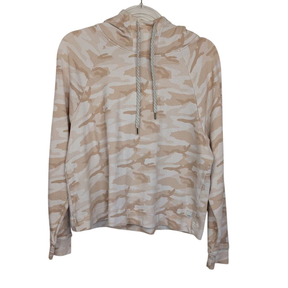 Vuori Small Beach Hoodie Bisque Camo Long Sleeve Womens Cropped